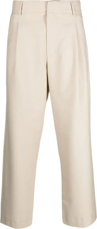 Pleat-Detail Wide-Leg Trousers