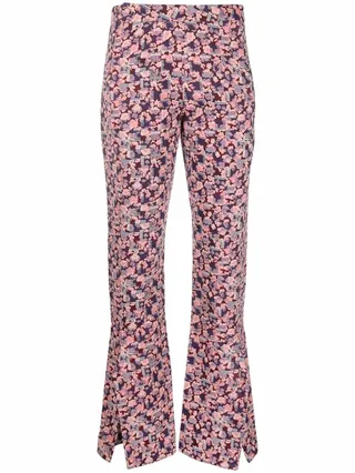 Floral-Print Trousers