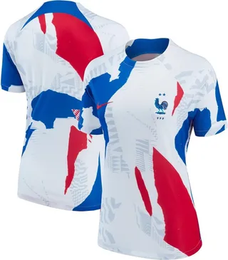 Women's Nike White France National Team 2022 Pre-Match Top