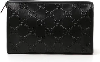 Gucci Logo Embossed Clutch Bag