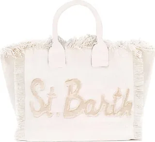 Vanity Canvas Shoulder Bag With St. Barth Patch