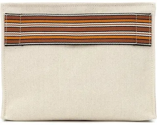The Suitcase Stripe canvas pouch