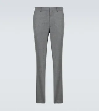 Jacquard straight-leg pants