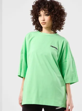 Exaggerated Racer Printed T-Shirt