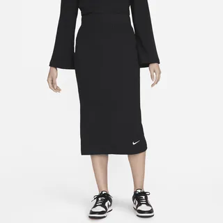 Women's Nike Sportswear High-Waisted Ribbed Jersey Skirt in Black