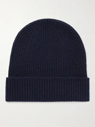 Ribbed Cashmere Beanie