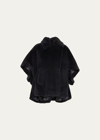Manco Wool-Blend Teddy Cape