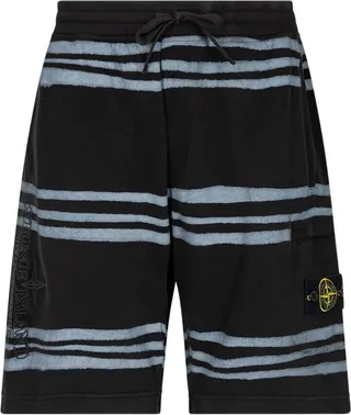 x Stone Island warp stripe shorts