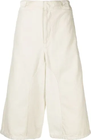 High-Waist Wide Cropped Trousers