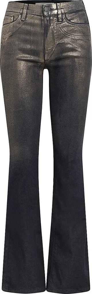 Barbara High-Rise Metallic Bootcut Jeans