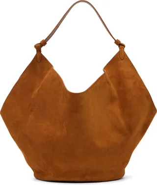 KHAITE Brown Medium Lotus Tote