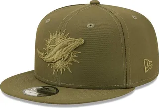 Men's New Era Olive Miami Dolphins Color Pack 9FIFTY Snapback Hat