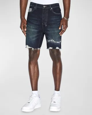 Men's Chopper Distressed Denim Shorts