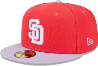 Men's New Era Red and Lavender San Diego Padres Spring Color Two-Tone 59FIFTY Fitted Hat
