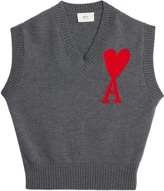 Logo-Intarsia Knit Vest