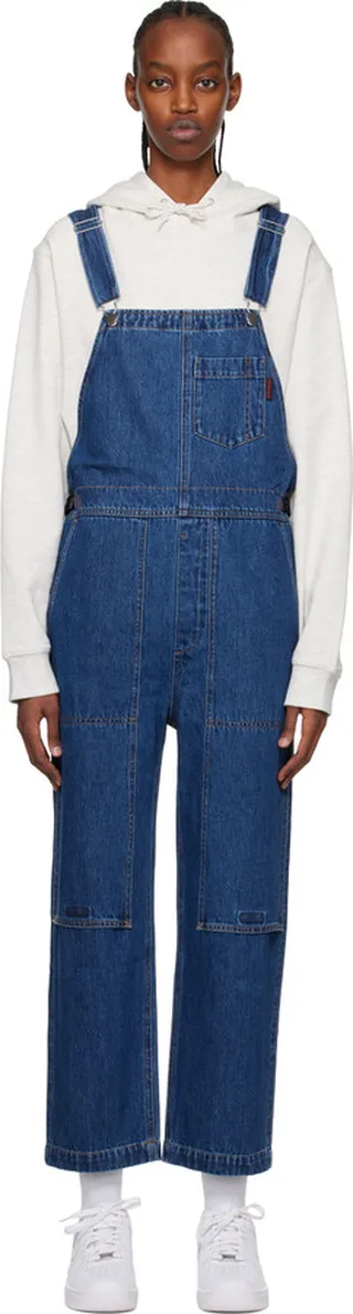 Gramicci Indigo Belted Denim Overalls