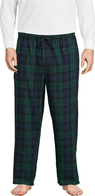 Lands' End Men's Big and Tall Flannel Pajama Pants