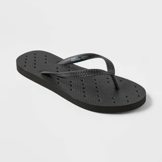 S Shower Flip Flop Black - Room Essentials™