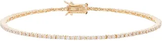 14K yellow gold diamond tennis bracelet