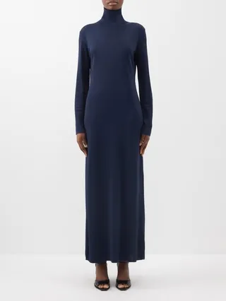 Alicho High-neck Jersey Gown