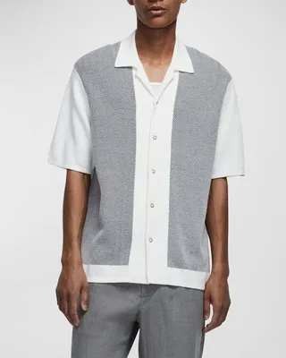 Men's Herringbone Camp Shirt