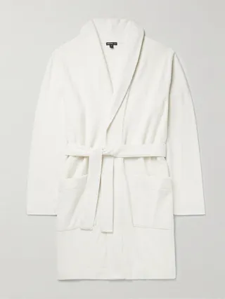 Brushed Cotton and Cashmere-Blend Robe