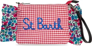 Cross-body Bag With Flounces And Embroidery