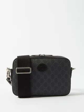 GG-supreme Canvas And Leather Cross-body Bag