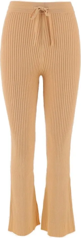 Nanushka Ribbed Knitted Cropped Pants