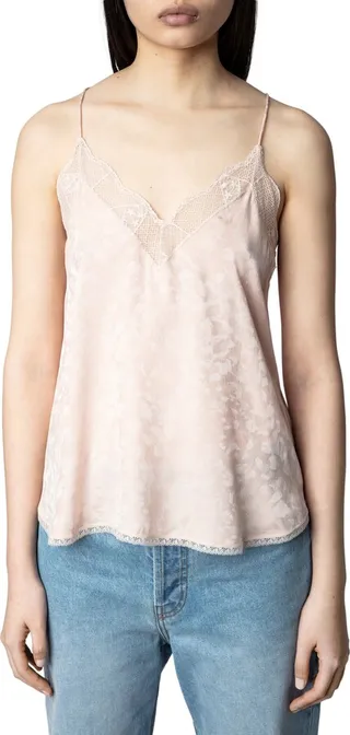 Christy Silk Leopard Jacquard Camisole