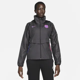 Women's Nike FC Barcelona AWF Soccer Jacket in Black