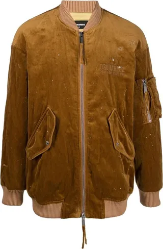 Logo-Embroidered Bomber Jacket