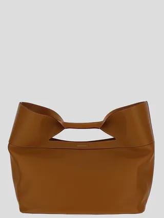 Alexander McQueen The Bow Logo Printed Tote Bag