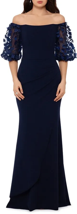 Off the Shoulder Trumpet Gown