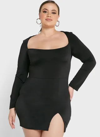 Slinky Sleeve Detailed Mini