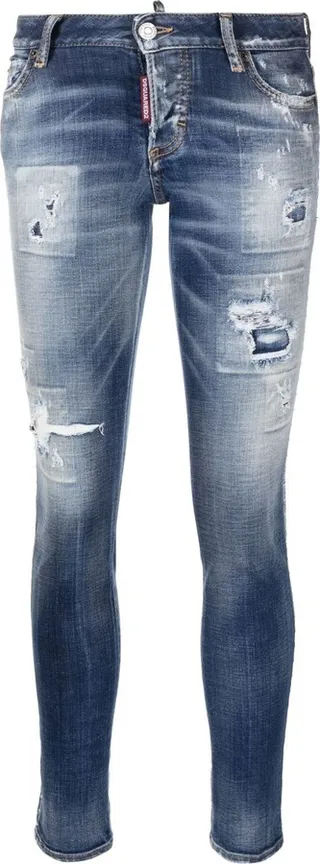 Distressed Denim Skinny Jeans