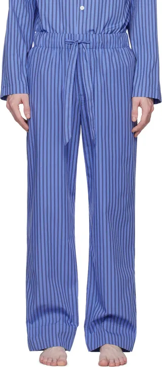 Tekla Blue Striped Pyjama Pants