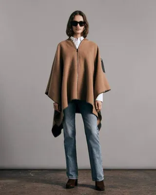 Bomber Recycled Wool Poncho