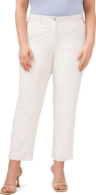Straight Leg Faux Leather Pants