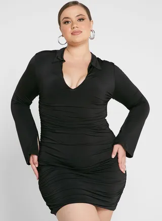 Ruched Bodycon Mini Dress