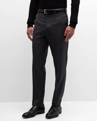 Men's Solid Wool Trousers