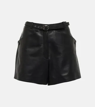 Leather shorts