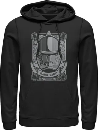 Men's Star Wars: The Rise of Skywalker Sith Trooper Playing Card Pull Over Hoodie - Black - X Large