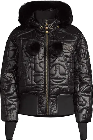Moose Knuckles x Telfar Fur-Trim Quilted Bomber Jacket