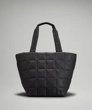 Quilted Grid Tote Bag 26L