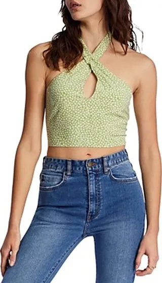 Billabong Retro Wave Floral Print Halter Top