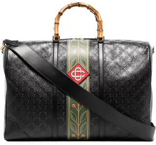 Monogram leather holdall