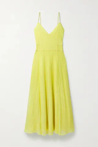 Jason Wu Collection - Pointelle-knit Midi Dress - Yellow