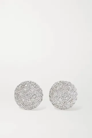 Carolina Bucci - 18-karat White Gold Diamond Earrings - One size
