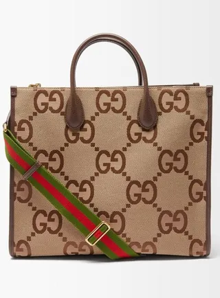Jumbo Gg-canvas Tote Bag